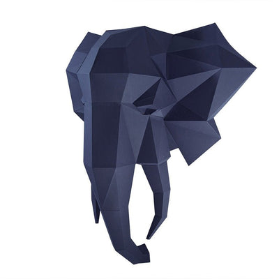 3D Elephant Head Wall Art - PAPERCRAFT WORLD