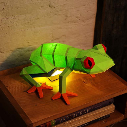 Frog 3D Paper Model, Lamp - PAPERCRAFT WORLD
