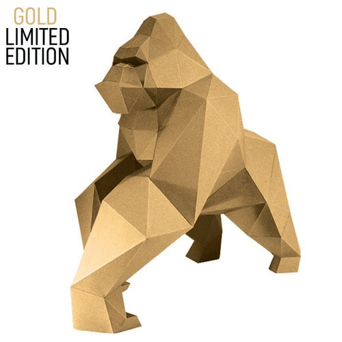 Gorilla 3D Model - Gold Limited Edition - PAPERCRAFT WORLD