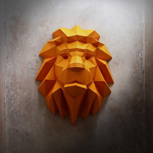 Lion Head Wall Art Decor - PAPERCRAFT WORLD