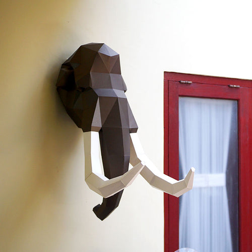 Mammoth Head Wall Art - Digital PDF Template